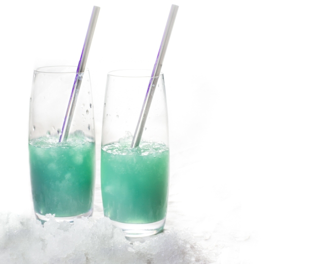 Glacier Melt: a new name for a wicked drink - served over crushed ice for a wonderful new virgin flavour.
